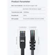Патч-корд 10м UTP cat 6 RJ45 TopSpeed Ethernet Flat Cable Black Essager (EXCWXB-JSF01) - изображение 10