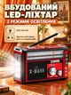 Аккумуляторный портативный радиоприемник FM AM SW с USB SD MP3, LED-фонарем, батарейками R20, ретро радио для дома и дачи, красный - изображение 4