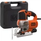 Електролобзик Black&Decker 50 Вт, 1000 - 3100 хід/хв, 2.2 кг, кейс (BES610K) - зображення 1