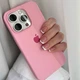 Силіконовий чохол матовий рожевий, для iPhone 14 Pro - зображення 2