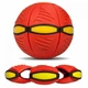 Летючий м'яч-трансформер Flat Ball Disc з LED-підсвіткою, фрисбі 2 в 1, червоний - зображення 1