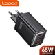 Зарядное устройство Toocki 65W Type-C PD QC3.0 EU GaN 65 Вт блок питания зарядка для планшетов и смартфонов - изображение 1