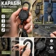 Карабін, ретрактор-брелок з карабіном для ключів та бейджів, висувний тримач, чорний - изображение 2