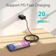 Кабель для передачи данных Choetech IP0041-BK, USB Type-C to Lightning, 2 м, PD MFi, в нейлоновой оплетке, черный - изображение 6