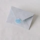 Бархатний конверт для грошей з мармуровою печаткою та листівкою для побажань. Серія Бароко, колір сірий+блакитний - зображення 1