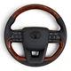 Руль для Toyota Land Cruiser 100, Prado 120. В стиле LC300. Коричневое дерево. Подушка из кожи - черный логотип. В сборе. - изображение 3
