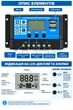 ШИМ-контроллер заряда солнечных панелей 30A 12/24V, Max PV 50V, 420W/840W с LCD-дисплеем и 2×USB - изображение 3