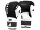 Рукавички боксерські FIGHTING SPORTS S2 Gel Power Sparring Gloves 14 унцій чорний/білий (3476) - зображення 2