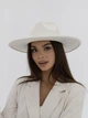Шляпа федора с полями 9 см D.Hats цвет молочный - изображение 4