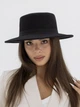 Шляпа шерстяная женская канотье D.Hats цвет черный - изображение 1