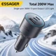 Автомобильное зарядное устройство Essager 200W (2xType-C + USB) - изображение 6