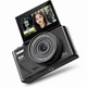 Цифровая камера Onvyx ZR20 5K 75MP с Wi-Fi, автофокусом, поворотным экраном 180°, 18x зумом и стабилизацией, компактная Черная - изображение 1