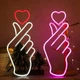 Портативный декоративный неоновый светильник "Love" розовый на батарейках/USB 42*18*2 см - изображение 3