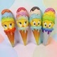 Игрушка антистресс сквиш Мороженое-рожок, 18x6,3 см, набор 4 шт, силиконовая - изображение 1