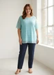Блузка женская ажурная удлиненная однотонная Bonmarche Голубая 16788 2XL (укр 52-54) - изображение 1