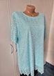 Блузка женская ажурная удлиненная однотонная Bonmarche Голубая 16788 2XL (укр 52-54) - изображение 4