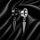 Серьга-кольцо с подвеской конусом Asteel Серебро 6 мм - изображение 3