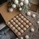 Набір куль ялинкових "Оксамит" 25 шт. Нюдовий Бежевий D-8см. Подарунковий набір ялинкових кульок Кульки на ялинку - зображення 3