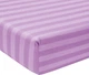 Простынь на резинке MirSon односпальная 80x190+25 см Stripe 17-0618 Purple Бязь (2200008203795) - изображение 1