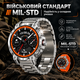 Смарт-часы KC89 тактический 1.85| HD с компасом, LED-фонарем, Bluetooth-звонками, 760 мАч, 100+ спорт. режимами, 2 ремешка - изображение 1
