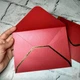 Конверт паперовий подарунковий Gold 12,5х17,4 см перламутр Бордовий 5-91706 - зображення 3