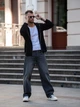Джинси чоловічі прямі зі щільного деніму Loose Fit Графіт 38 - зображення 9