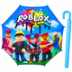 Зонт Roblox детский для мальчика зонт-трость от дождя 96 см с пластиковым чехлом карбоновые спицы полуавтомат Антиветер - изображение 2
