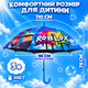 Зонт Roblox детский для мальчика зонт-трость от дождя 96 см с пластиковым чехлом карбоновые спицы полуавтомат Антиветер - изображение 6