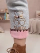 Детские теплые лосины для девочки на флисе, 130 см Серого цвета (NABITU kids leggings) - изображение 2