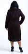 Класичне пальто на утеплювачі Lady Prestige Л614з 62 темно-коричневе - изображение 3