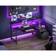 Компьютерный стол Coleshome, для геймеров с LED-подсветкой, 140 × 48 см - изображение 2