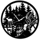 Настенные часы Instant Karma Clocks Олень Ø 30 см, черный - изображение 1