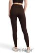 Леггинсы бесшовные в рубчик без пуш-ап GIULIA Leggings RIB model 02 S/M Шоколад - изображение 3