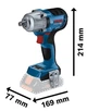 Akumulatorowy klucz udarowy Bosch Professional GDS 18V-450 HC 18 V 450 Nm 1/2" bez akumulatora (06019K4000) - obraz 2
