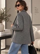 Піджак жіночий 1356 трикотажний 50 (XL) розмір чорно-білий - изображение 2