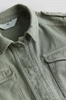 Підліткова джинсова куртка H&M 061208981 170/14y+ Світло-зелений хакі (6666000380432) - изображение 2