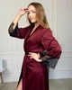 Халат женский длинный шелковый с кружевом Бордовый Maybel S 524/1 (3702_1) - изображение 5