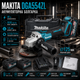 Аккумуляторная болгарка Makita DGA554ZL 48 В 5 А·ч угловая шлифмашина бесщеточная 125 мм 8500 об мин УШМ с 2 АКБ регулировкой оборотов блокировкой шпинделя М14 кейсом для резки металла плитки камня шлифовки зачистки - изображение 1