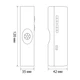 LED Светильник 2W аккумуляторный (2000mAh) с датчиком движения (до 6м) на магниной основе (120х32х45 мм) 110 Lm и боковое: 50 Lm, температура света – 6500K, боковое: 3000-4000-6500K VIDEX - изображение 12