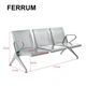 Секционные стулья для зала ожидания FERRUM S3 3-местные серебристые Intarsio - изображение 6