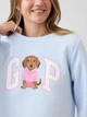 Світшот на флісі жіночий GAP 95619292 S Блакитний (1162224013) - зображення 4