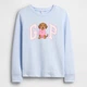 Свитшот на флисе женский GAP 95619292 XS Голубой (1162250002) - изображение 5