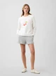 Свитшот на флисе женский GAP 648771122 XL Белый (1162211587) - изображение 3