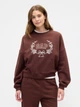 Свитшот на флисе женский GAP 407633543 XL Коричневый (1162239514) - изображение 1
