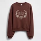 Свитшот на флисе женский GAP 407633543 XL Коричневый (1162239514) - изображение 5
