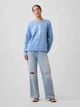 Світшот на флісі жіночий GAP 299043288 S Блакитний (1162264241) - зображення 3