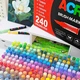 Акрилові маркери GuangNa Brush GN-8101 з м’яким пензликом набір 36 кольорів для малювання, творчості, декору - зображення 8