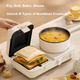 Многофункциональная кухонная машина Bear Breakfast Machine, сэндвичница, тостер, съемная блинница, аппарат для приготовления легких блюд, небольшая кастрюля, гриль, пароварка и плита для сэндвичей L01H1 - изображение 9