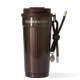 Настільна чашка Starbucks Brown Gold Gilded Series Dual-Pitt з нержавіючої сталі, 470 мл кавова кружка для води, святковий подарунок для чоловіків та жінок - зображення 4