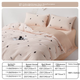 Комплект постельного белья Boyang Home Textile из хлопка класса А, четырех предметов, двухслойная марля, стиль Ins, чистый хлопок, пододеяльник, простынь, цвет абрикоса, 150 см, коллекция Home Collection. - изображение 4